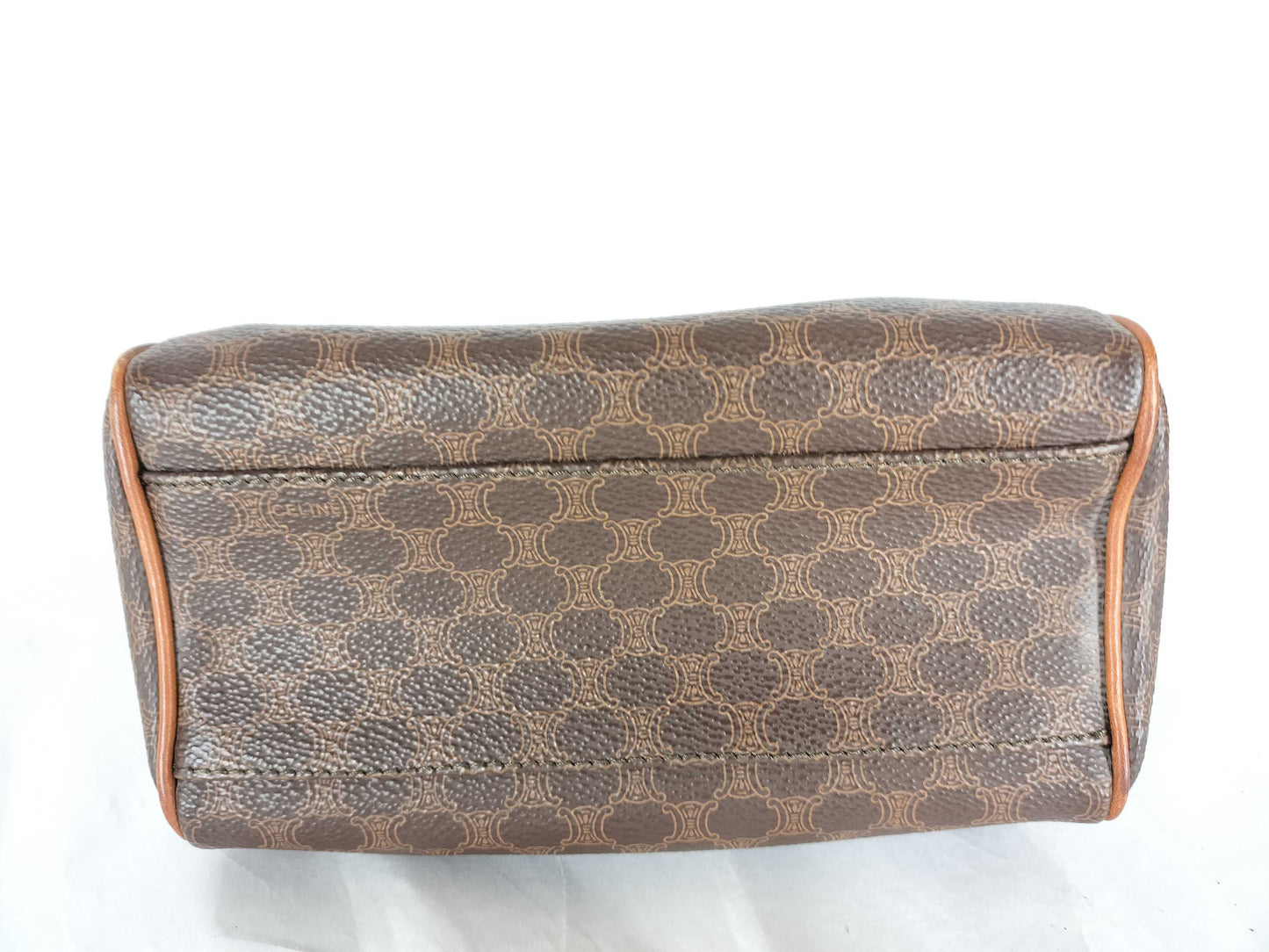 CELINE Macadam PVC and Leather Handbag JMB12 Brown