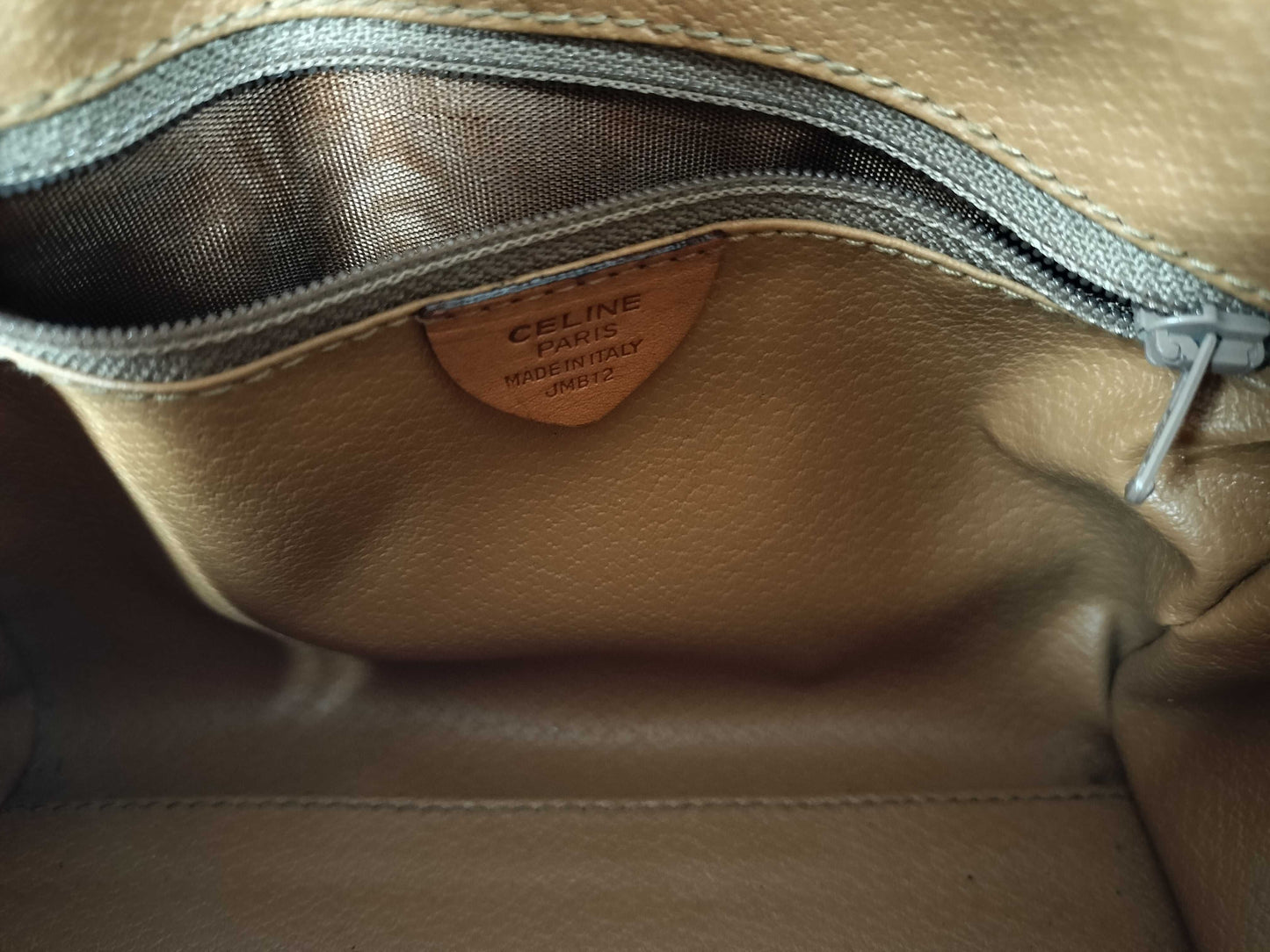 CELINE Macadam PVC and Leather Handbag JMB12 Brown