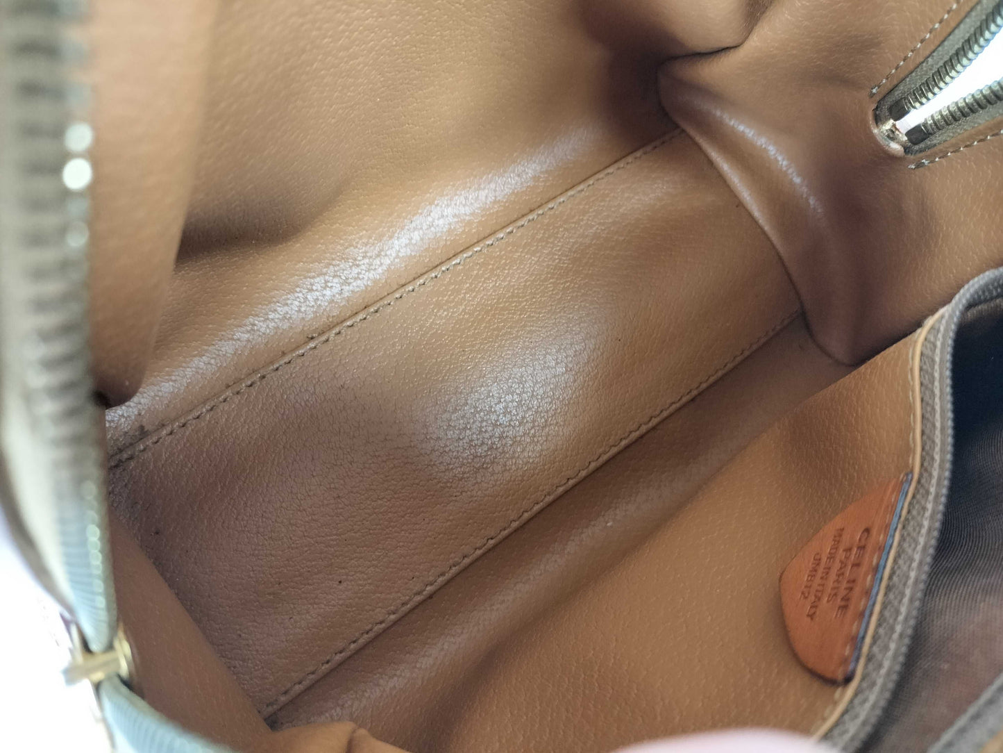 CELINE Macadam PVC and Leather Handbag JMB12 Brown