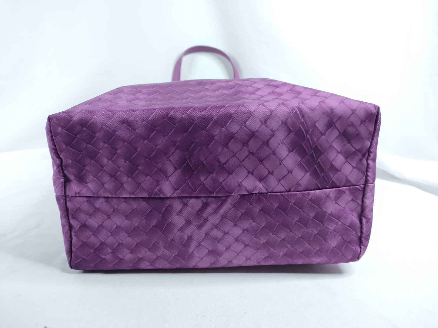BOTTEGA VENETA Intrecciato Illusion Nylon Tote Bag, Purple