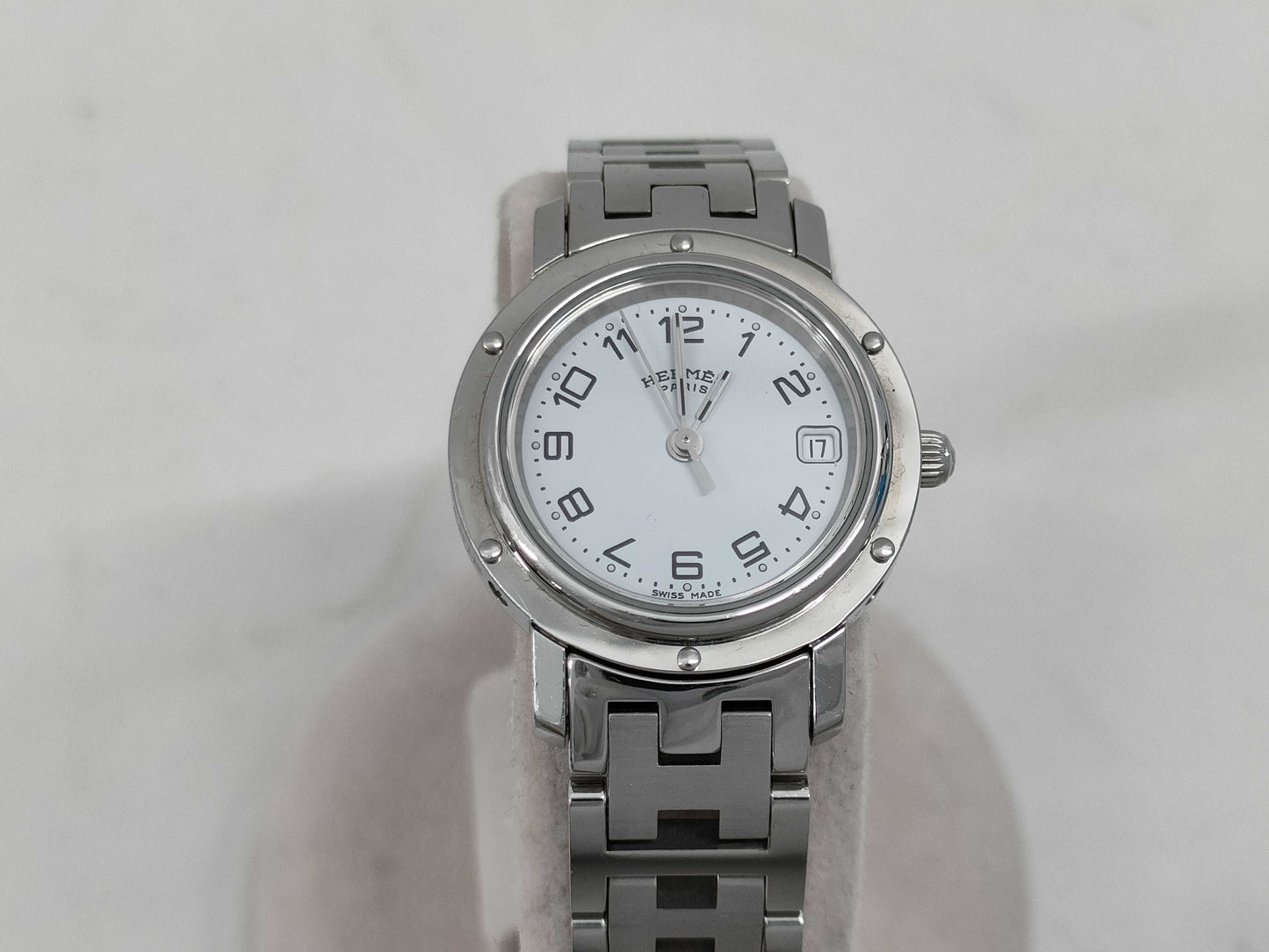 HERMES Clipper CL4.210 1991055 QZ Women's Watch, Not Working, No Operational Guarantee