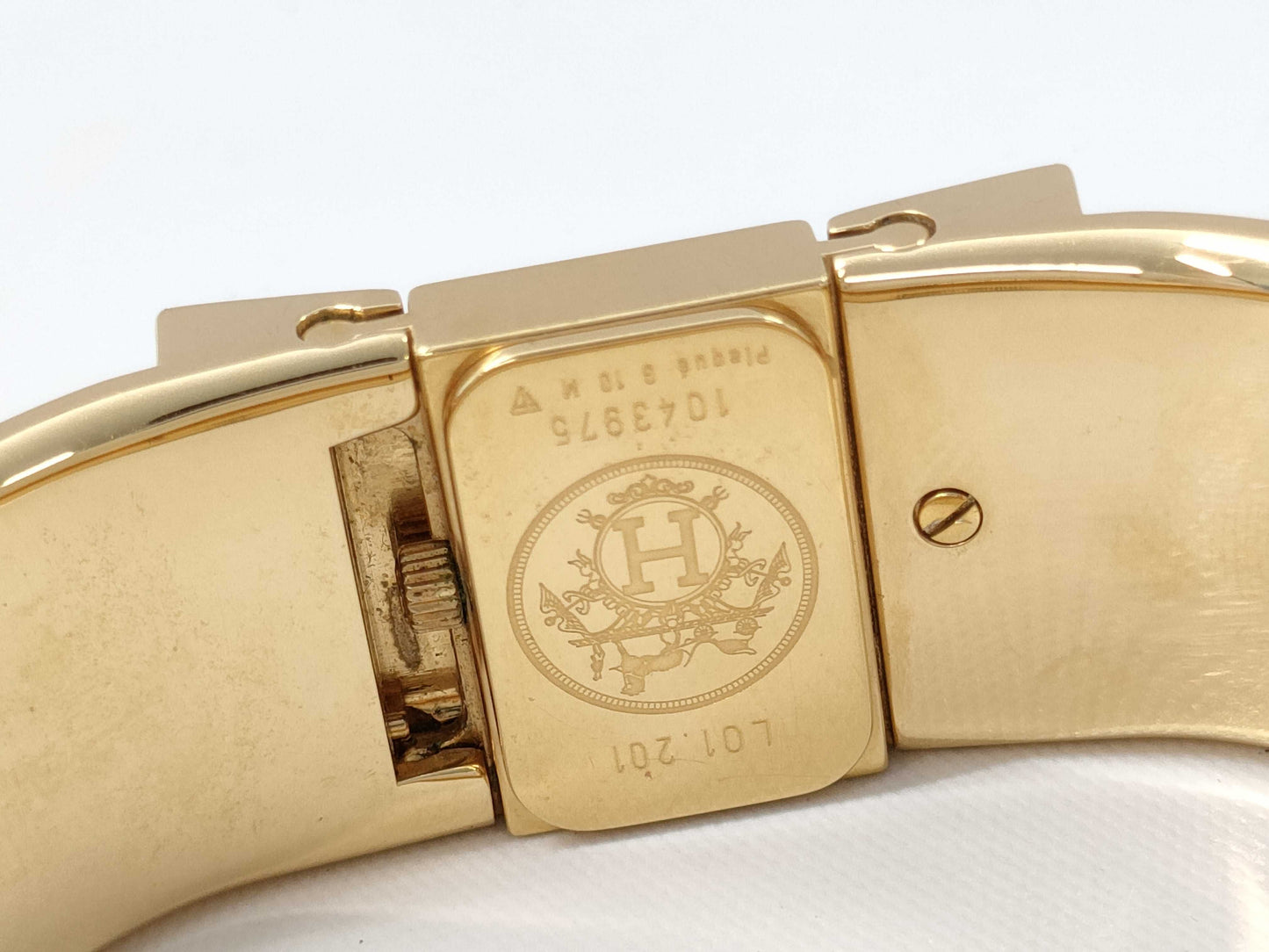 HERMES Locque L01.201 1043975 Women's Watch, Not Working, No Operational Guarantee