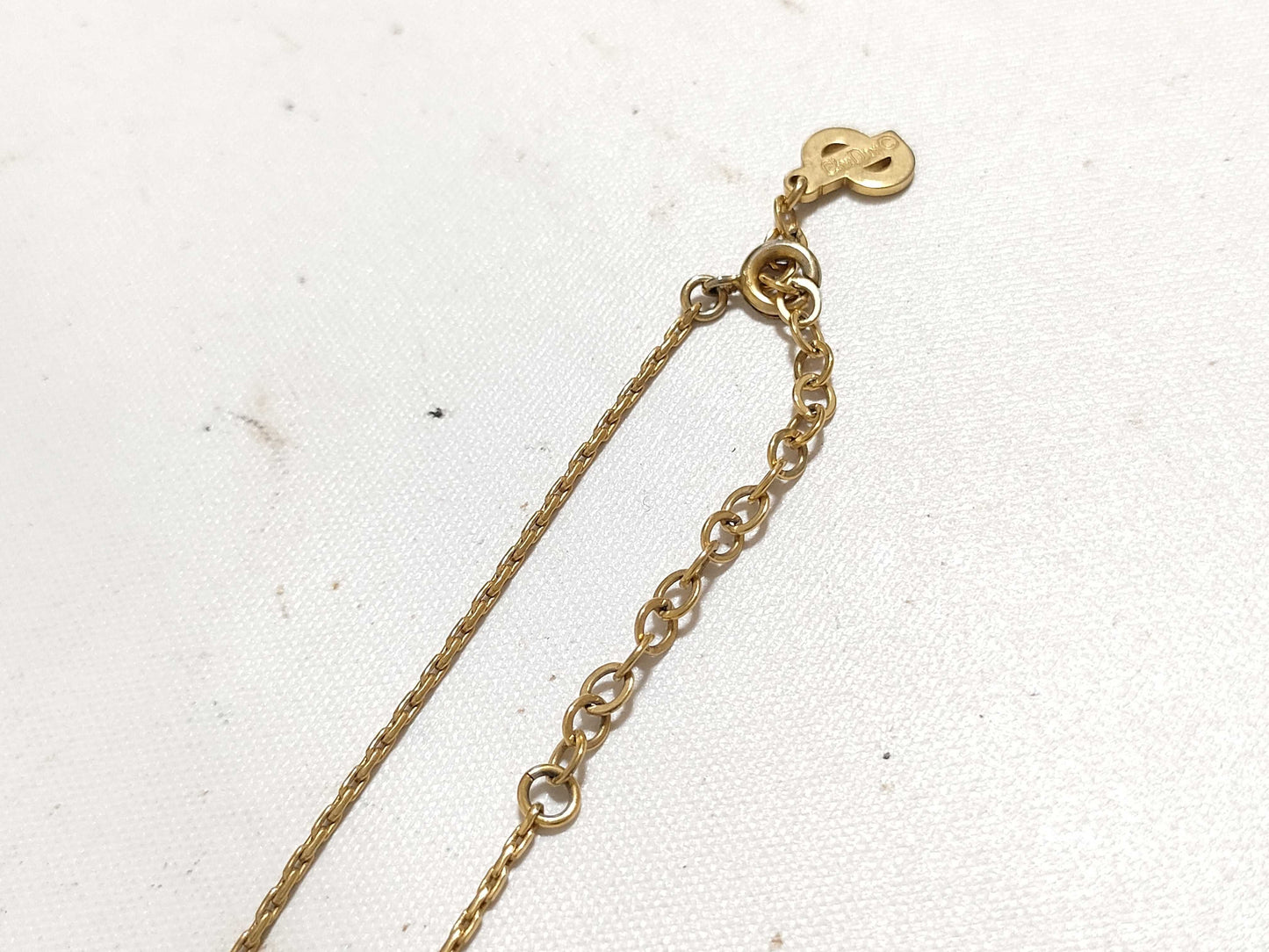 Dior Christian Dior CD logo necklace GP gold necklace