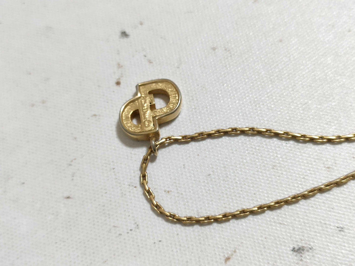 Dior Christian Dior CD logo necklace GP gold necklace