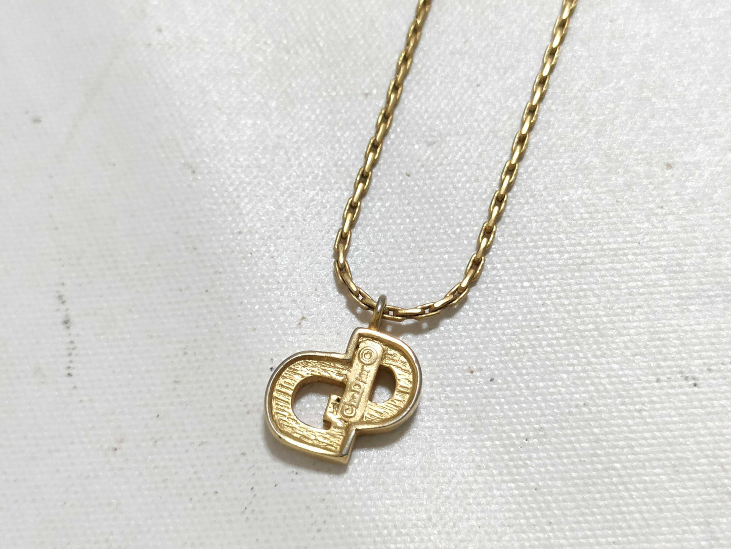 Dior Christian Dior CD logo necklace GP gold necklace
