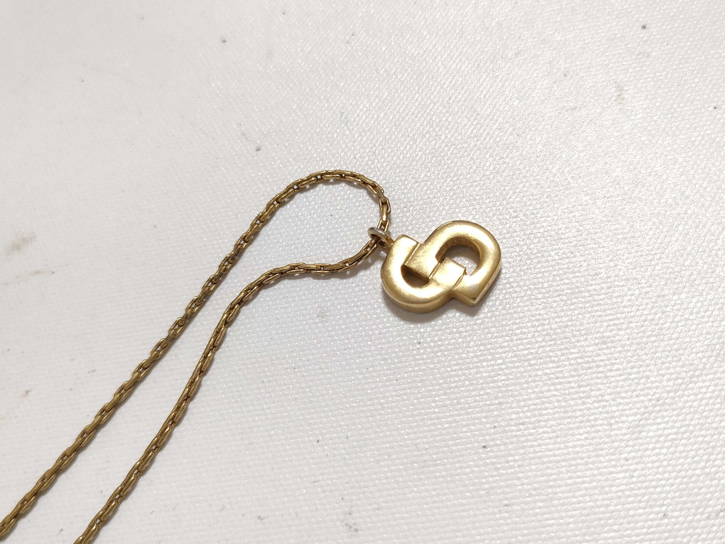 Dior Christian Dior CD logo necklace GP gold necklace