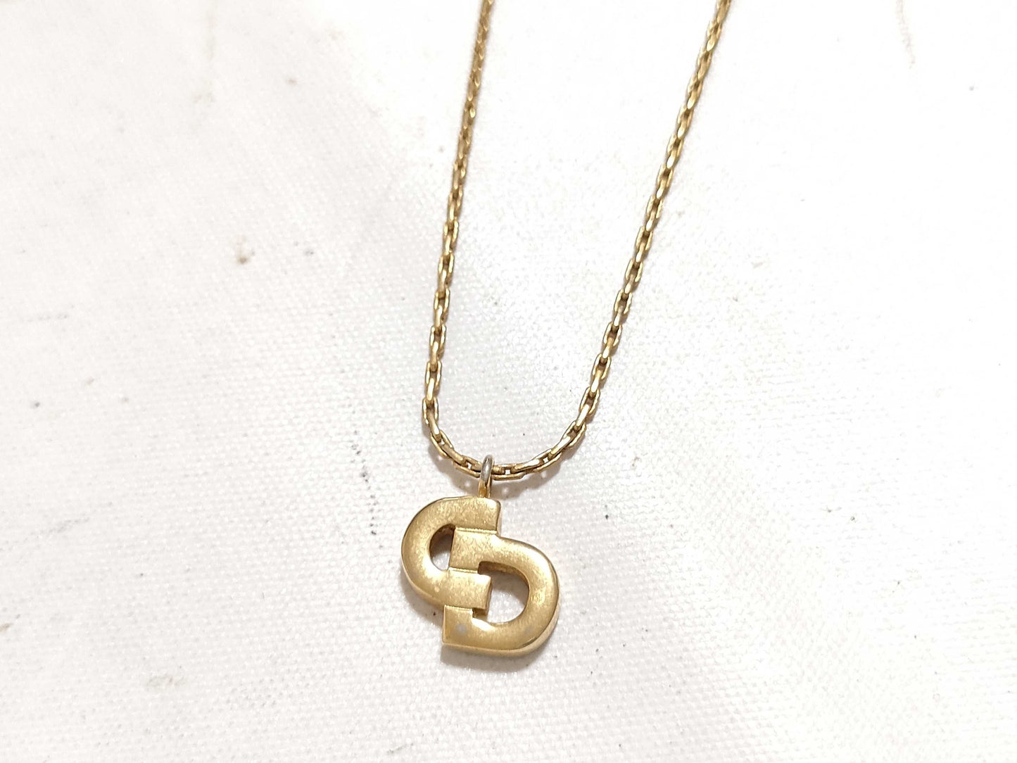 Dior Christian Dior CD logo necklace GP gold necklace