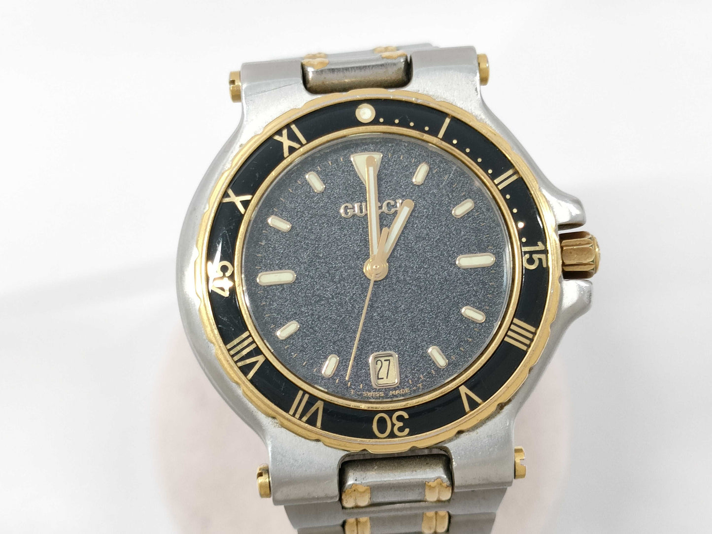 GUCCI 9700M 0014026 QZ Men's Watch, Not Working, No Operational Guarantee