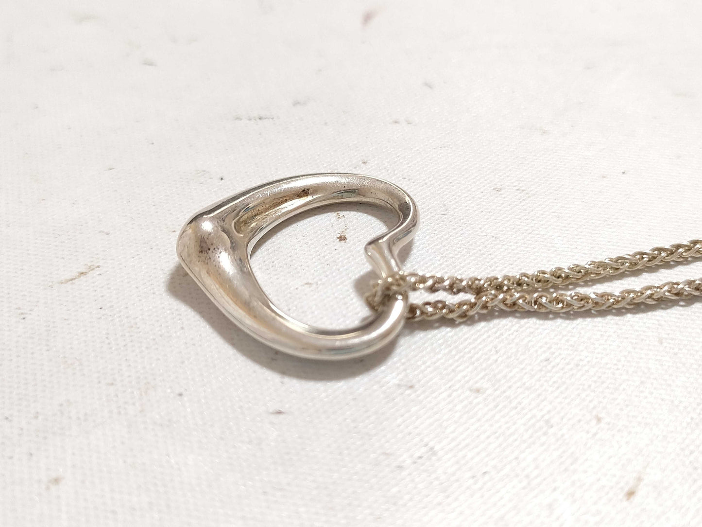 Tiffany & Co. Tiffany Open Heart Necklace SV925 Silver Necklace