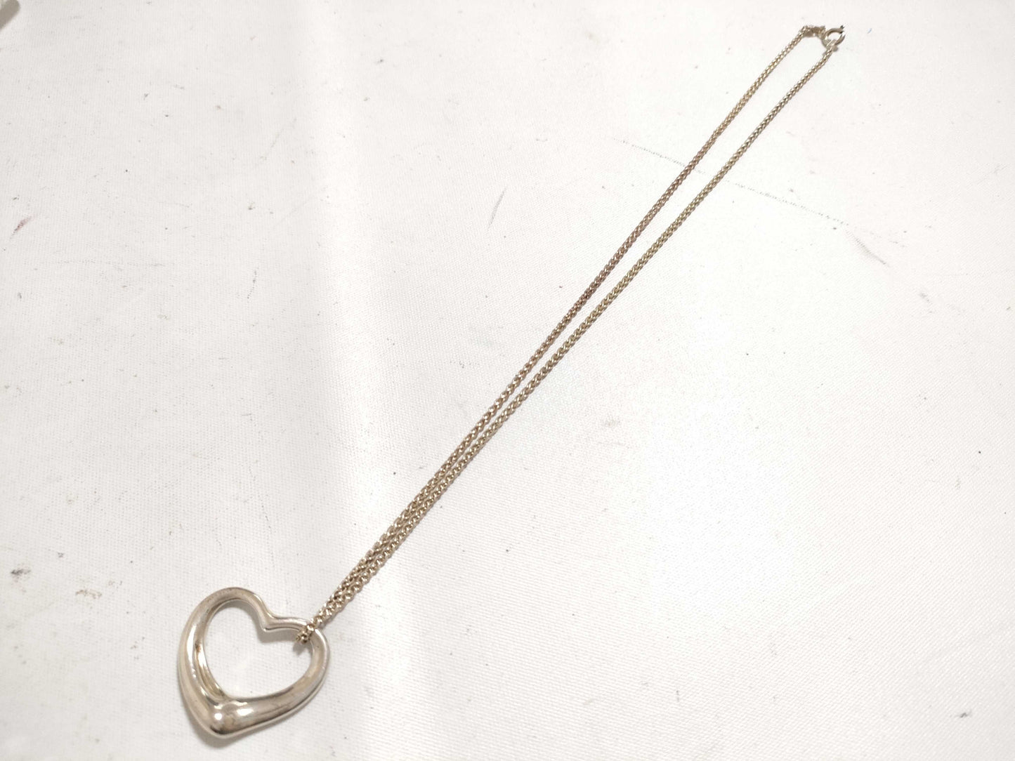 Tiffany & Co. Tiffany Open Heart Necklace SV925 Silver Necklace