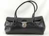 PRADA Prada All Leather Handbag Tote Mini Boston Bag Black