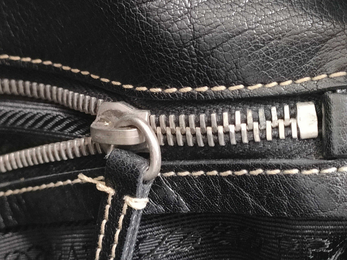 PRADA Prada All Leather Handbag Tote Mini Boston Bag Black