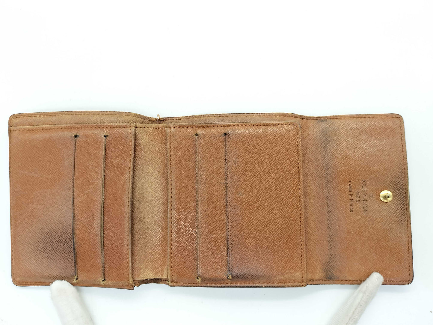 LOUIS VUITTON TH 0936 Monogram Louis Vuitton Monogram Pattern Double Hook Bifold Wallet