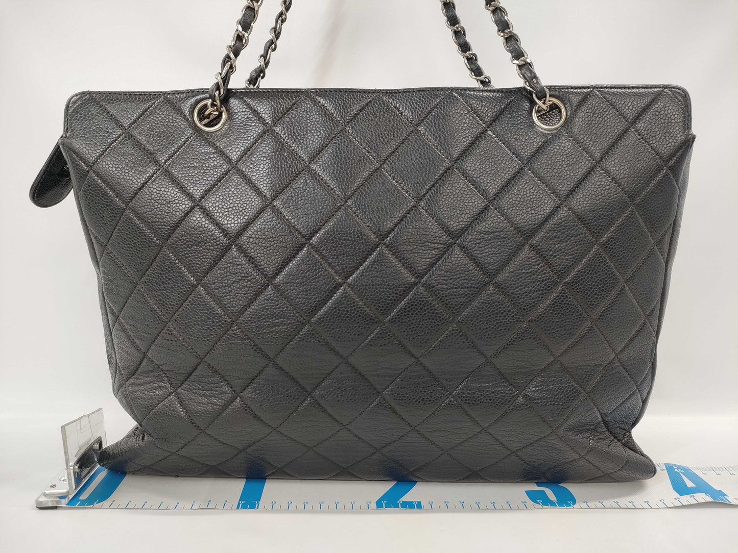 CHANEL Caviar Skin Chain Tote Bag