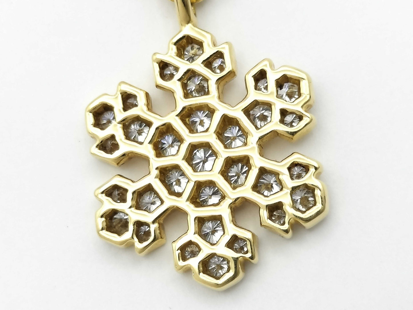 BVLGARI Snowflake Diamond Necklace in Yellow Gold 750, 7.7g