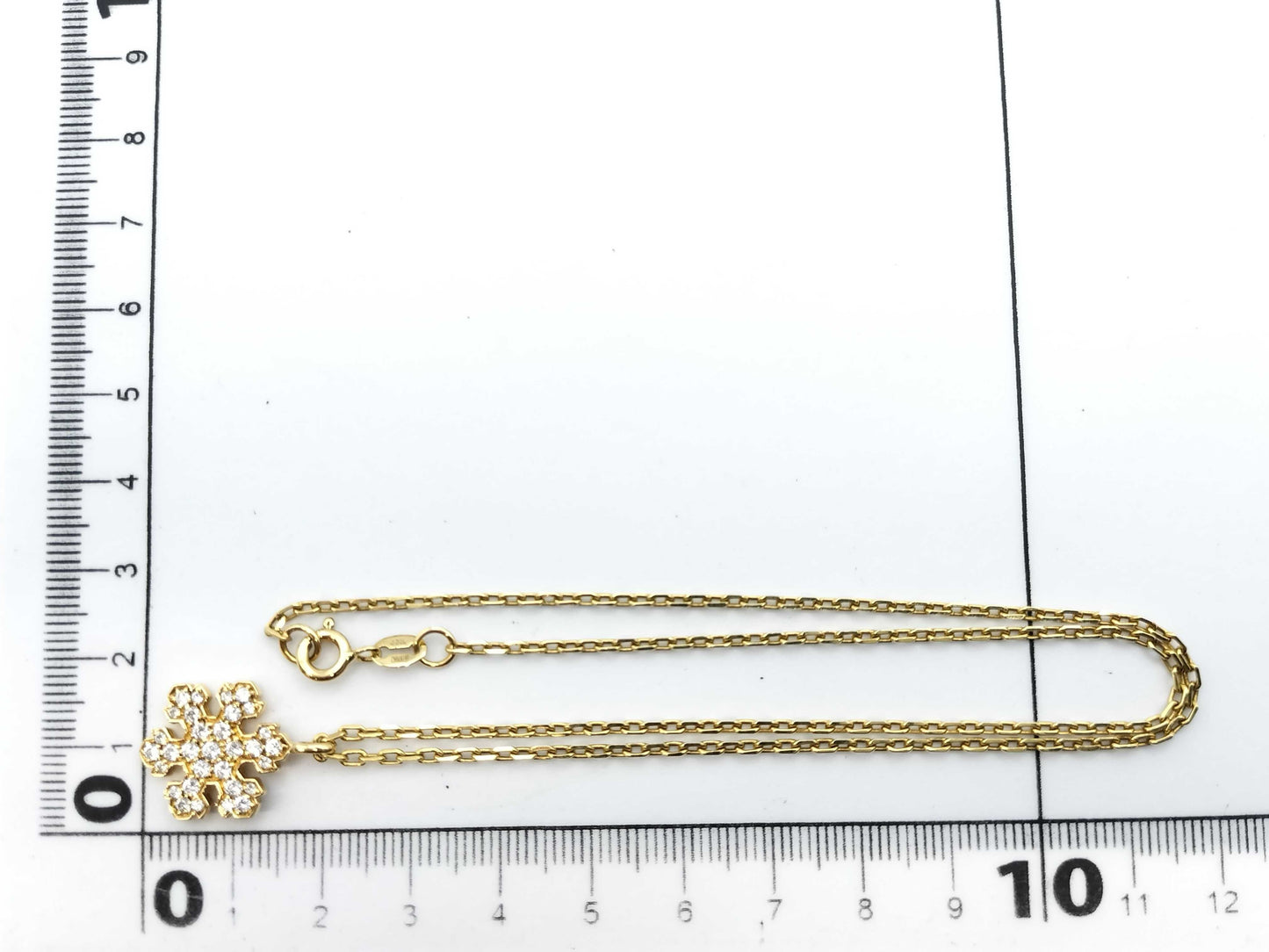 BVLGARI Snowflake Diamond Necklace in Yellow Gold 750, 7.7g