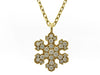 BVLGARI Snowflake Diamond Necklace in Yellow Gold 750, 7.7g