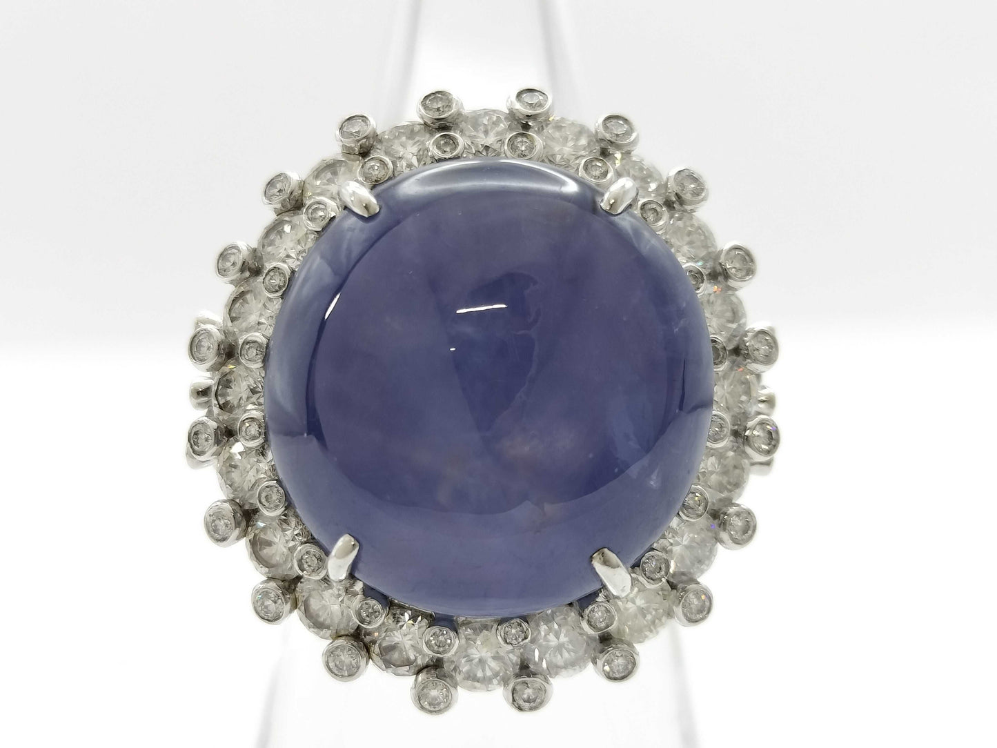 Stainless steel 41.09ct D3.32ct PT900 27.9g ring