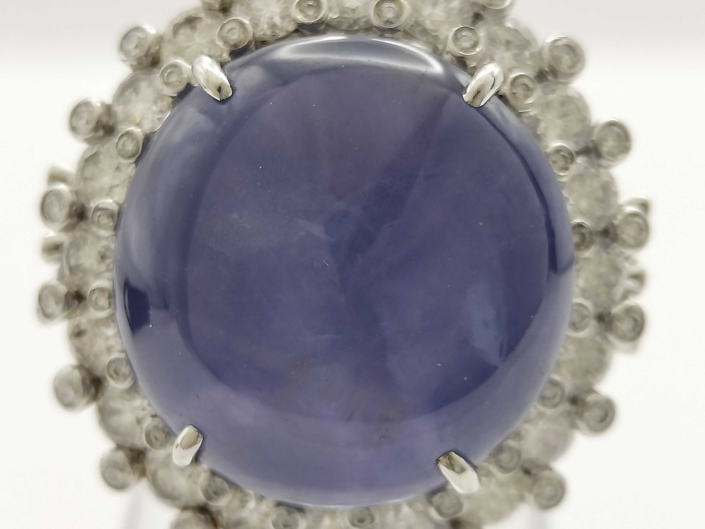 Stainless steel 41.09ct D3.32ct PT900 27.9g ring
