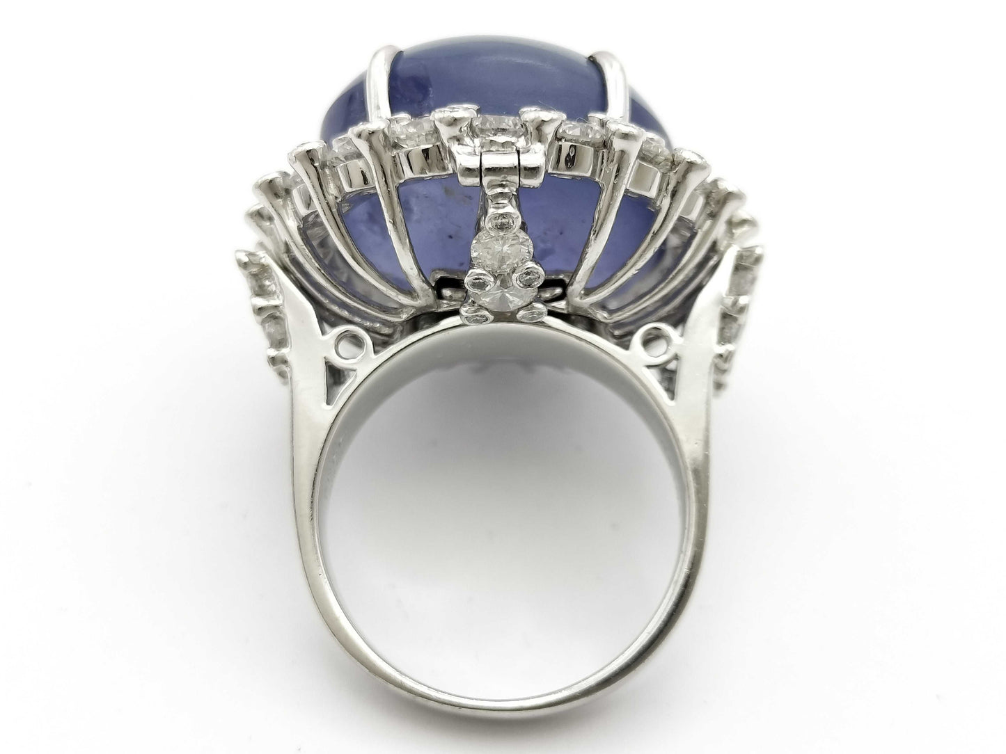 Stainless steel 41.09ct D3.32ct PT900 27.9g ring