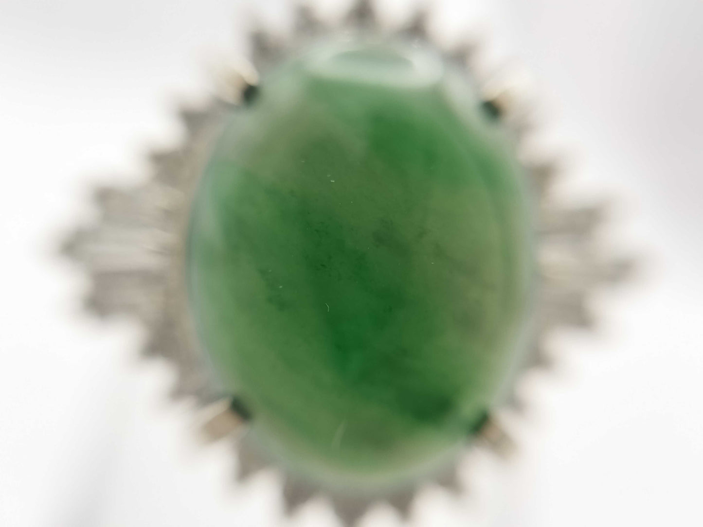 Jadeite 4.60ct D0.63ct PT900 10.2g Ring