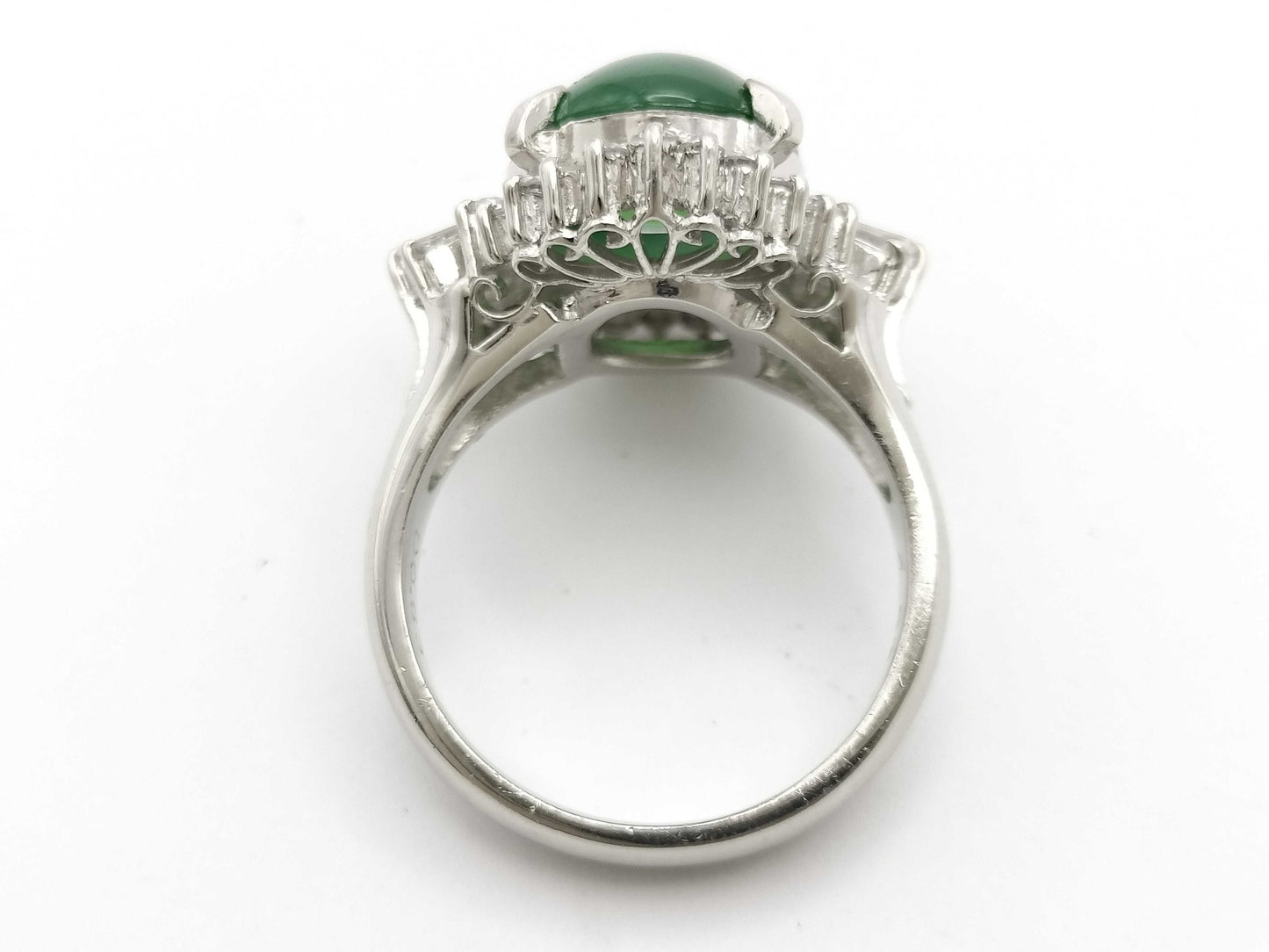Jadeite 4.60ct D0.63ct PT900 10.2g Ring