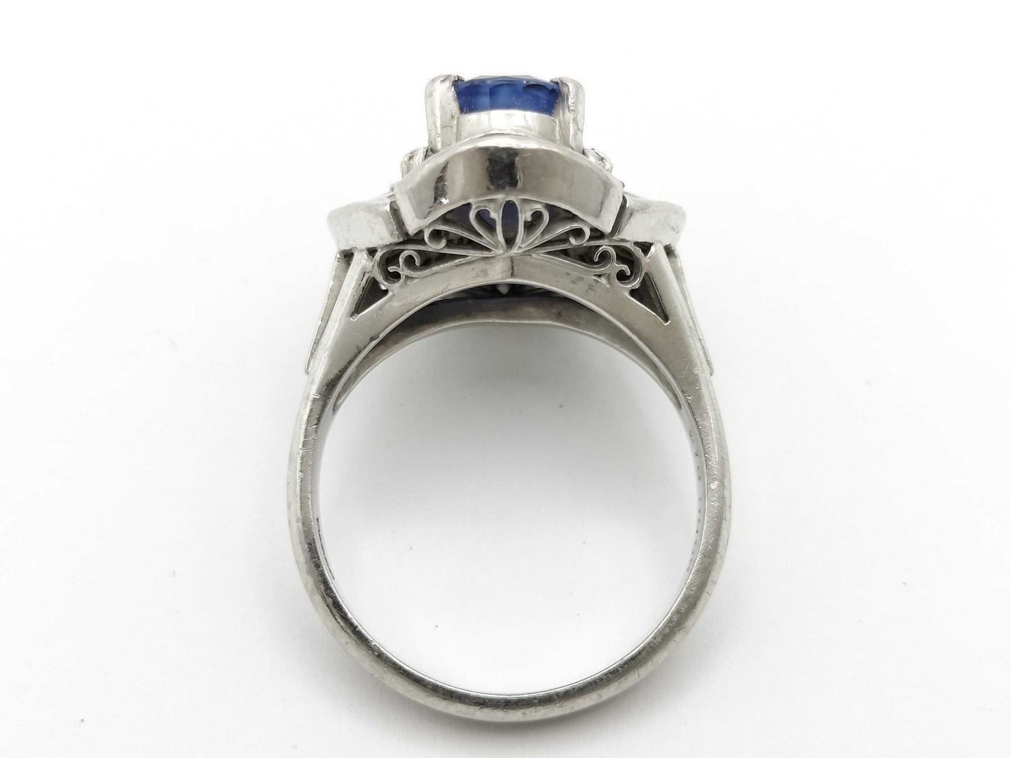 S2.18ct D0.96ct PT900 10.0g Ring