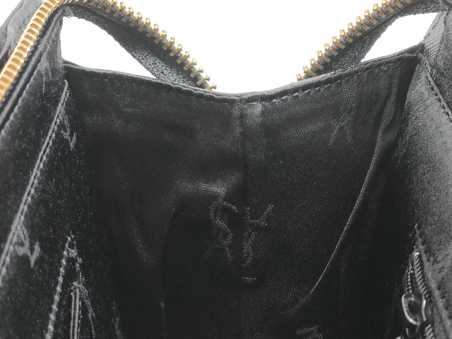 Yves Saint Laurent Tote Bag, Leather, Black, Gold Hardware, Shoulder Bag
