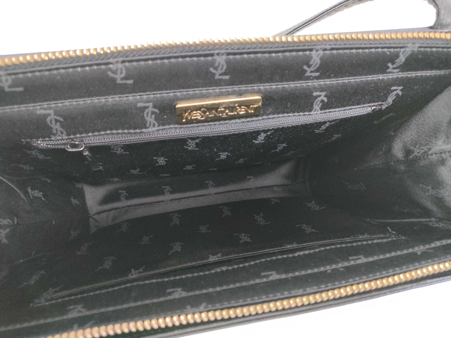 Yves Saint Laurent Tote Bag, Leather, Black, Gold Hardware, Shoulder Bag