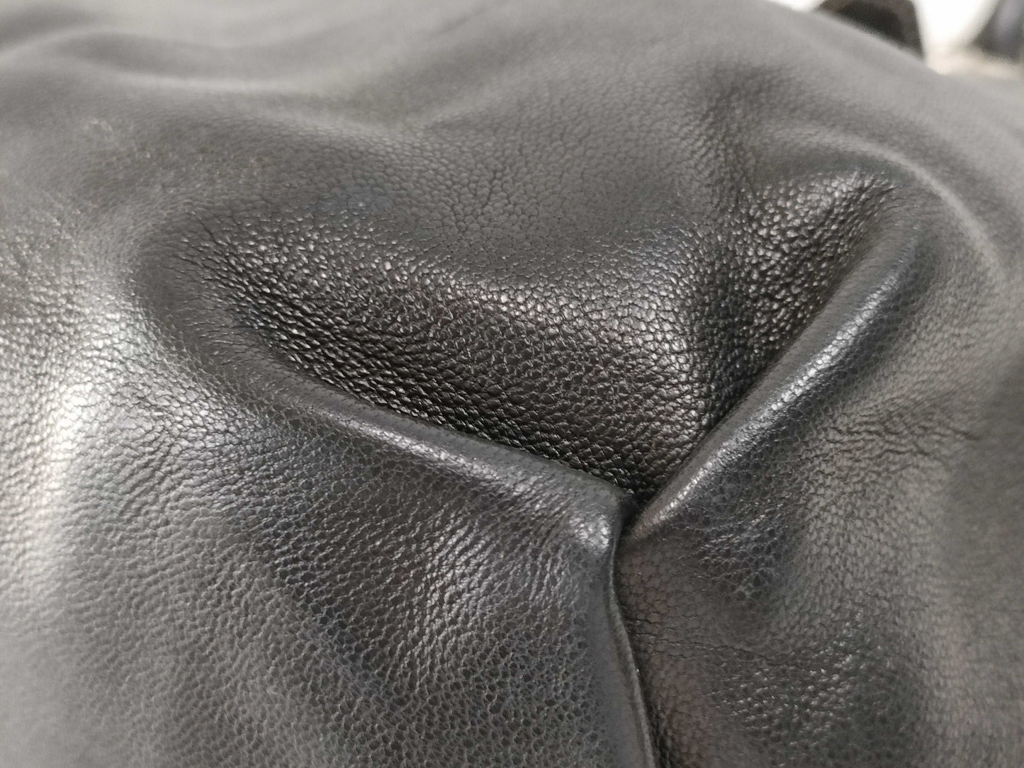 PRADA Prada Tote Bag Leather Triangle Plate Black Tote Bag