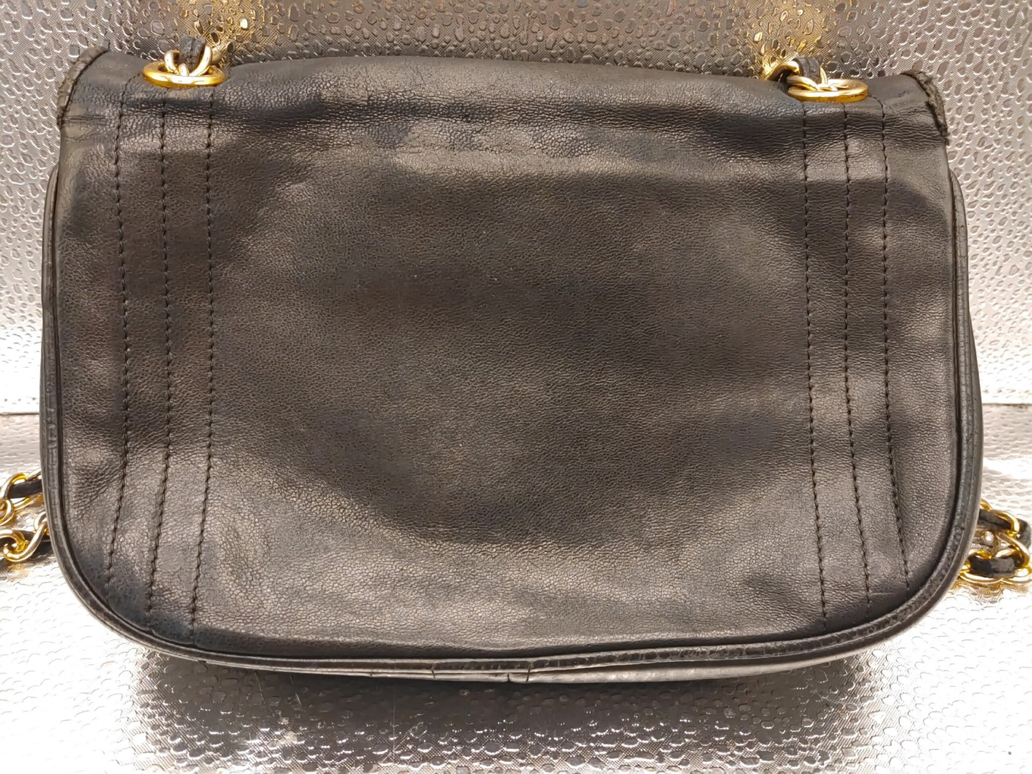 CHANEL Coco Mark Chain Shoulder Bag with Seal 0664398 Lambskin Black Shoulder Bag