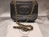 CHANEL Coco Mark Chain Shoulder Bag with Seal 0664398 Lambskin Black Shoulder Bag