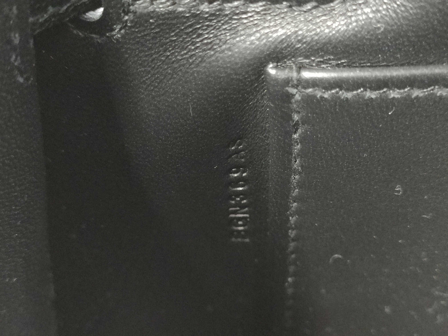 HERMES Kelly Elan Chevre Handbag with GD Hardware, Black