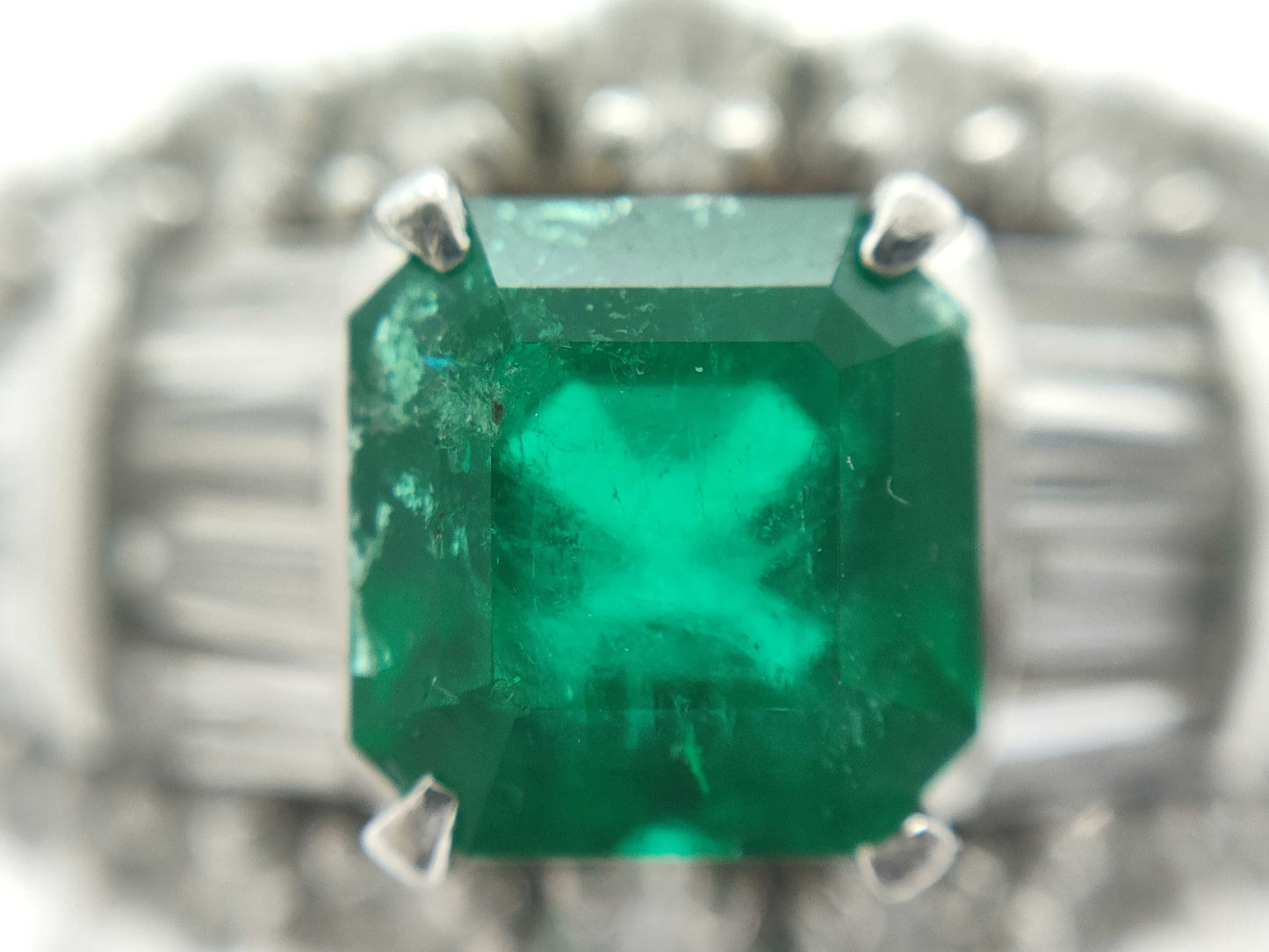 E1.28ct D1.39ct Pt900 10.6g Ring