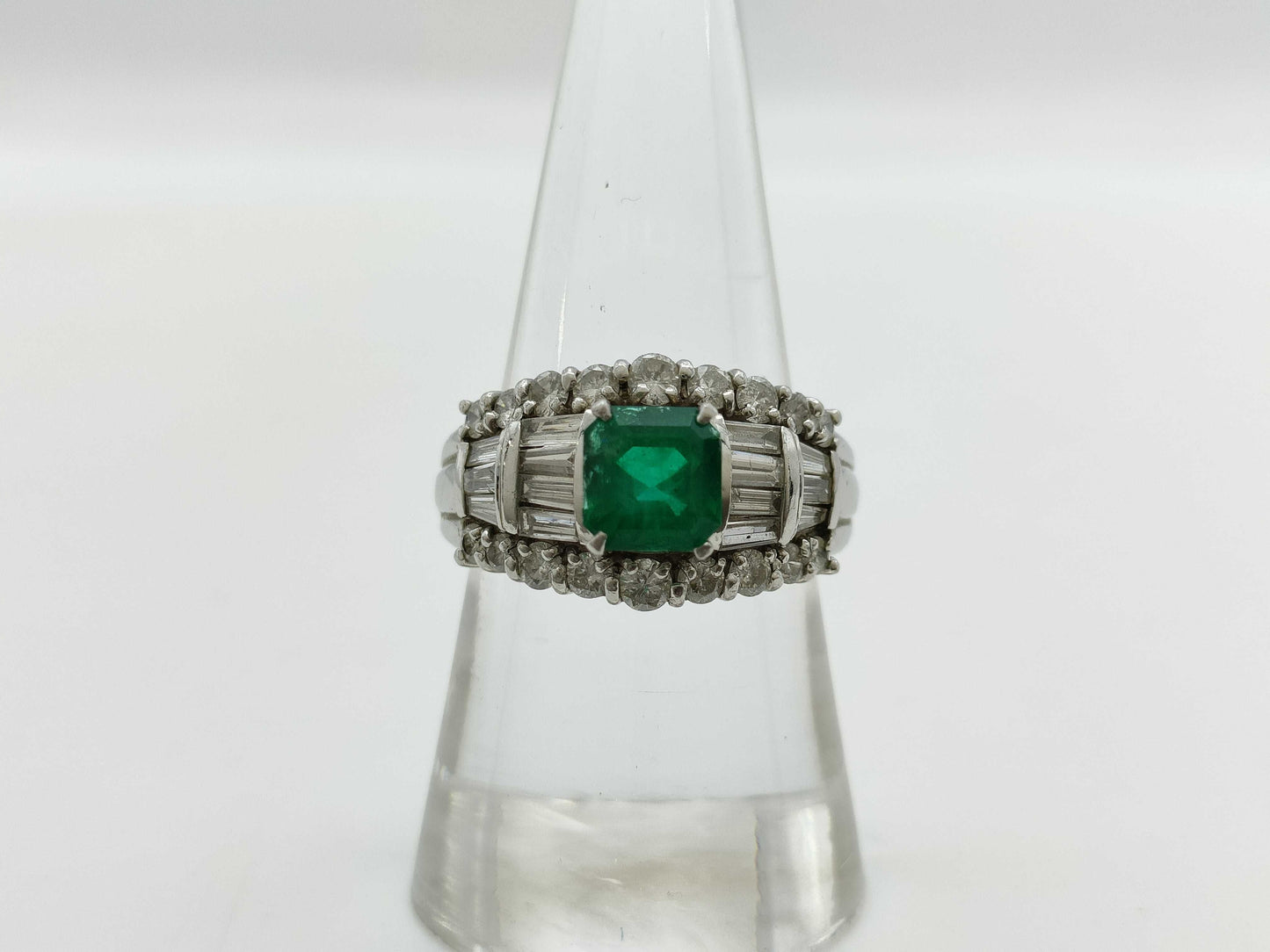 E1.28ct D1.39ct Pt900 10.6g Ring