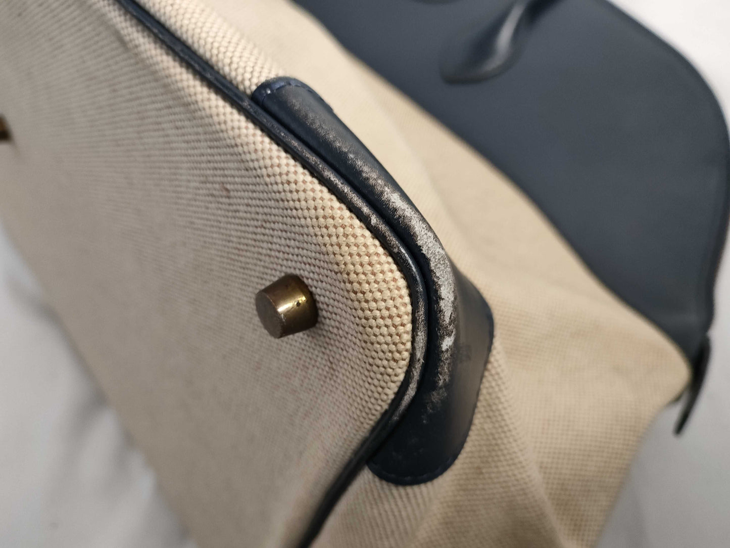 HERMES Bolide 45 handbag with L engraved gold hardware