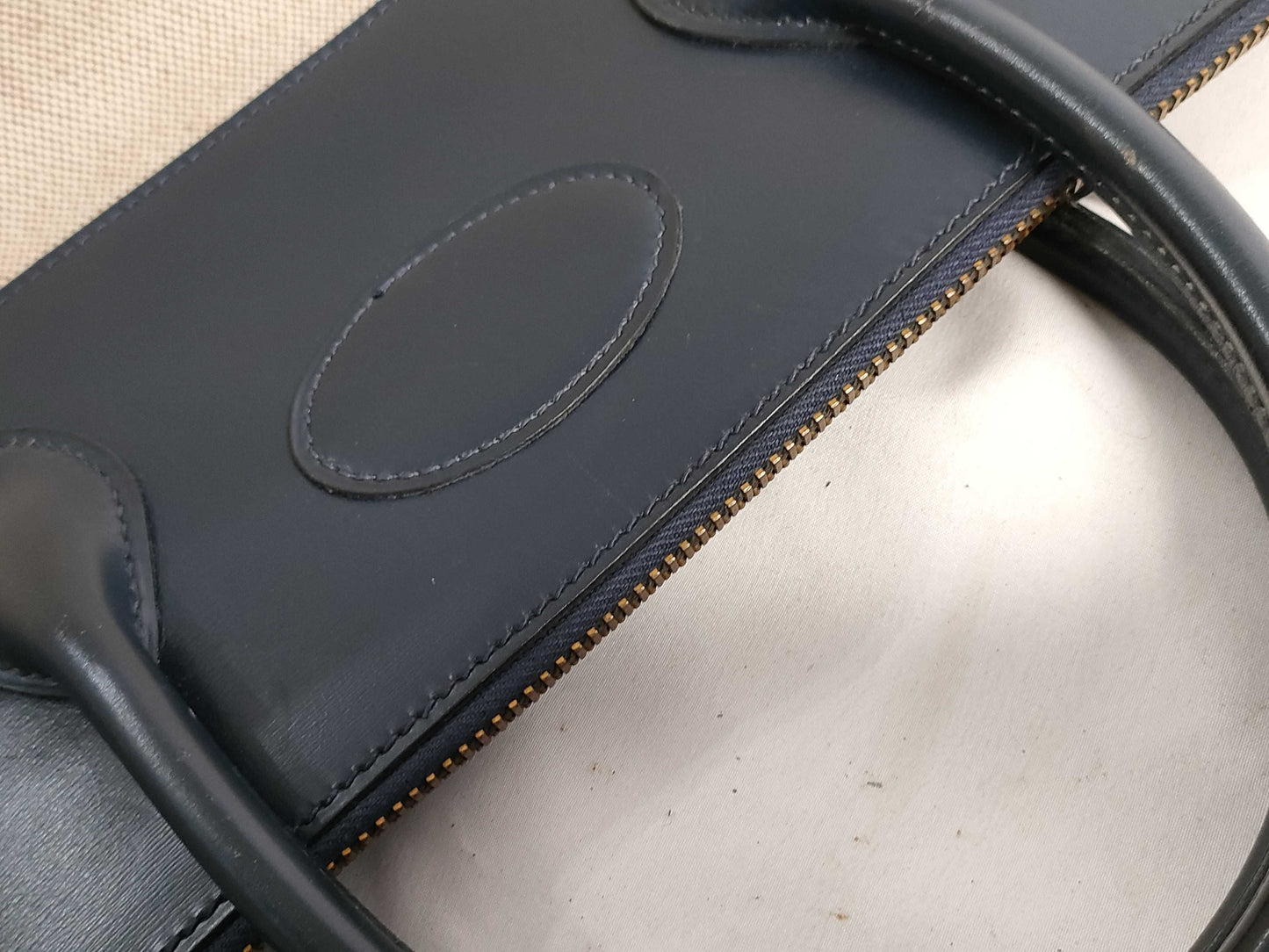 HERMES Bolide 45 handbag with L engraved gold hardware