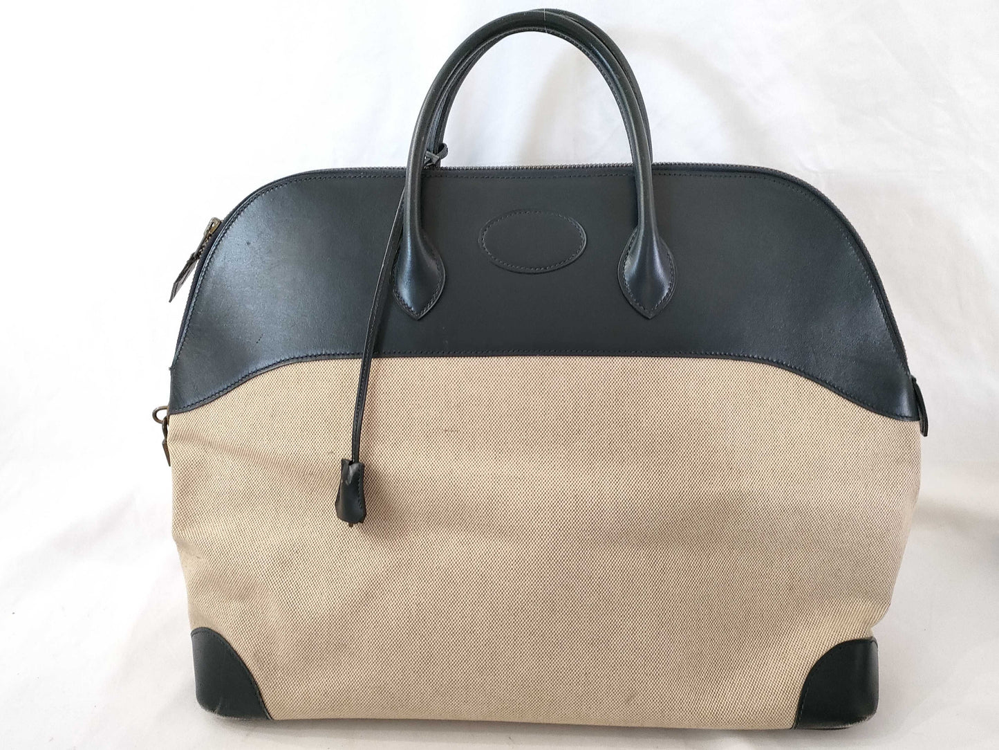 HERMES Bolide 45 handbag with L engraved gold hardware