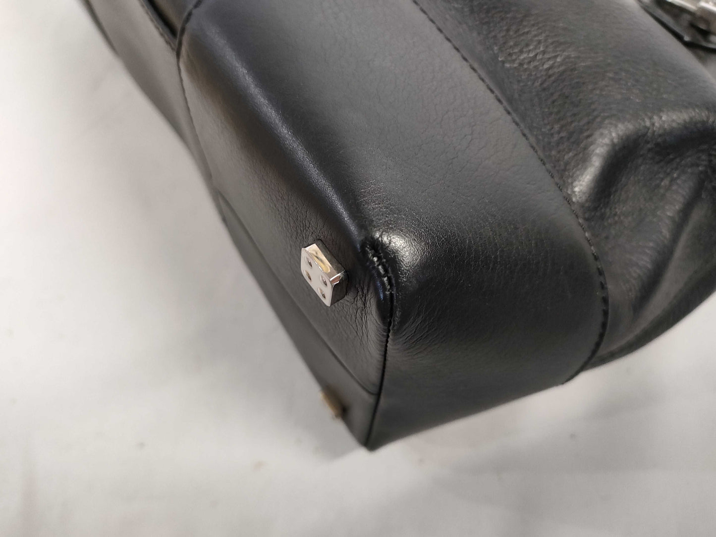 LOEWE Fusta Anagram Handbag Black with Key, Cadena, Cloth Key, and Cloth Bag AB