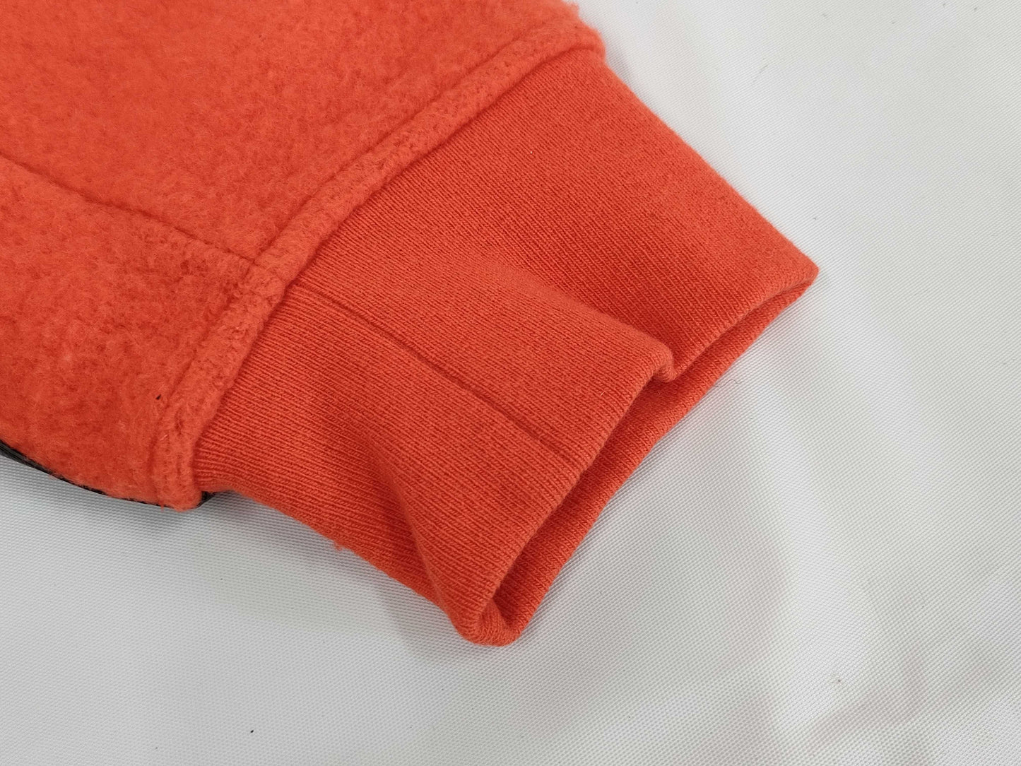 HERMES Trimmed Cashmere and Leather Sweatshirt, Orange, Size M, Tops