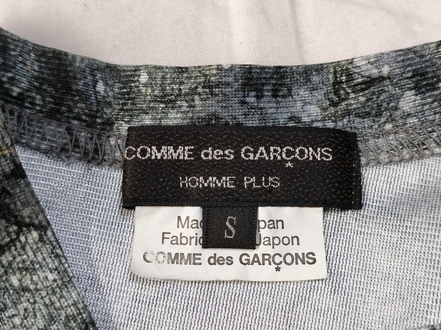 COMME des GARCONS COMME des GARCONS Long Cut and Sewn Top with Boa Fur Trim AD2018 Tops
