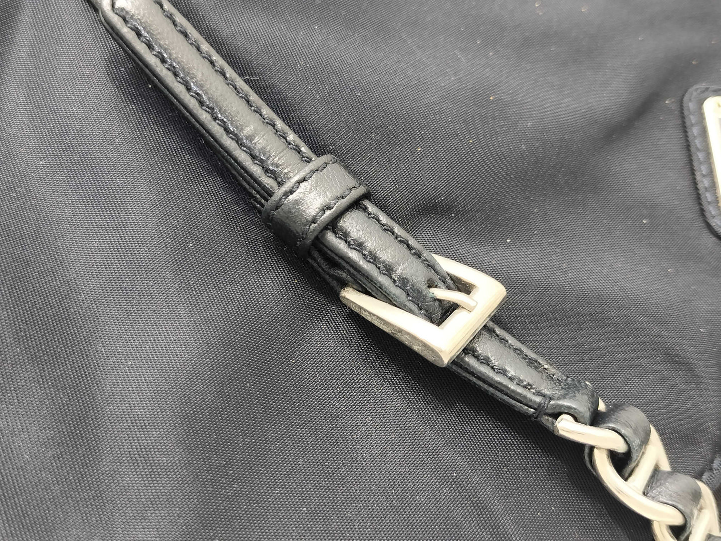 PRADA Nylon Chain Shoulder Bag Nylon Shoulder Bag