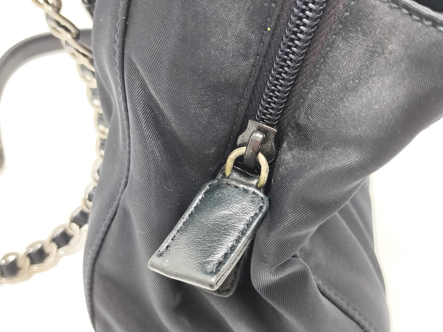 PRADA Nylon Chain Shoulder Bag Nylon Shoulder Bag