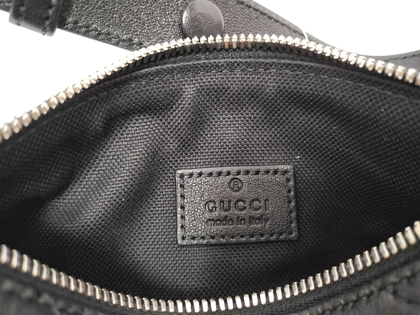 Unused GUCCI Blondie 760170 GG Charm Hand Leather Black Shoulder Bag