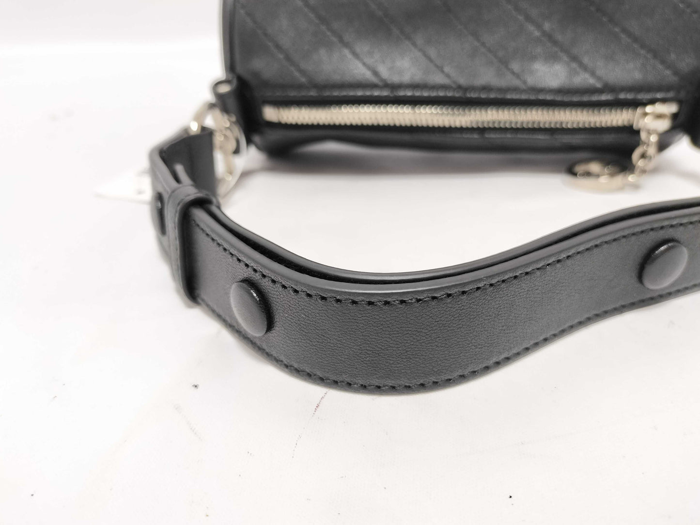 Unused GUCCI Blondie 760170 GG Charm Hand Leather Black Shoulder Bag