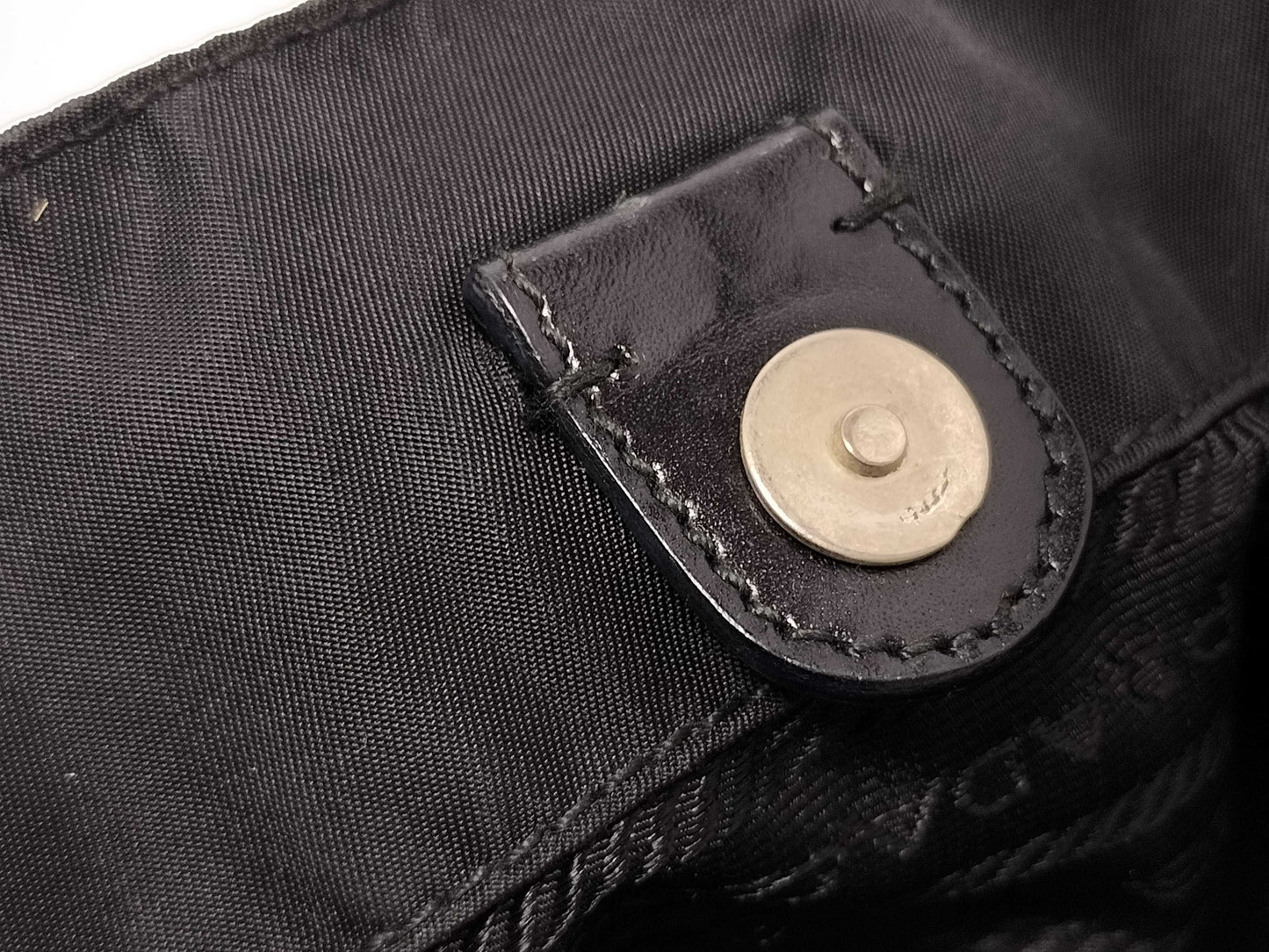 PRADA Nylon Pocket Bag BR3257 Triangle Logo Black Tote Bag