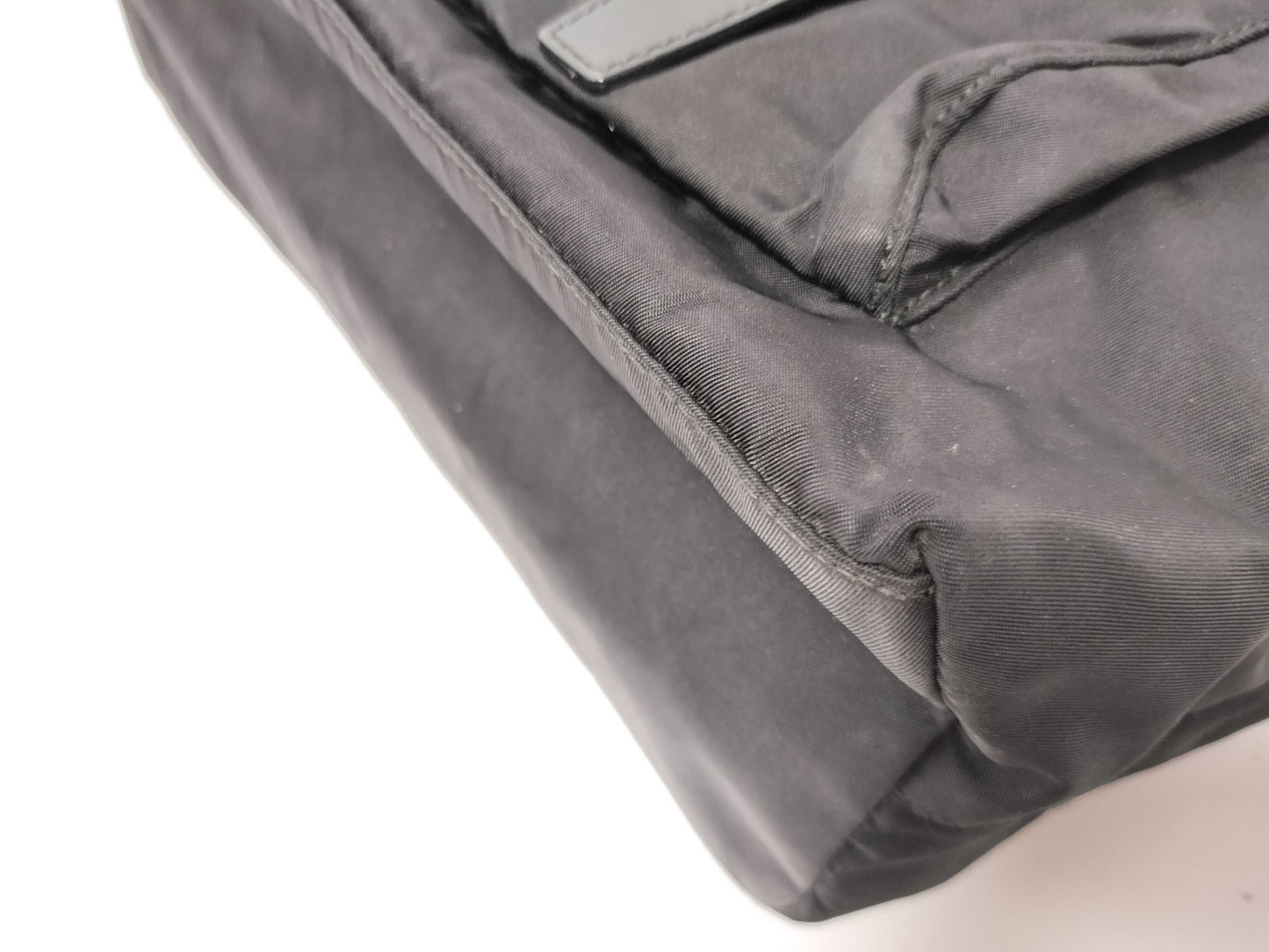 PRADA Nylon Pocket Bag BR3257 Triangle Logo Black Tote Bag