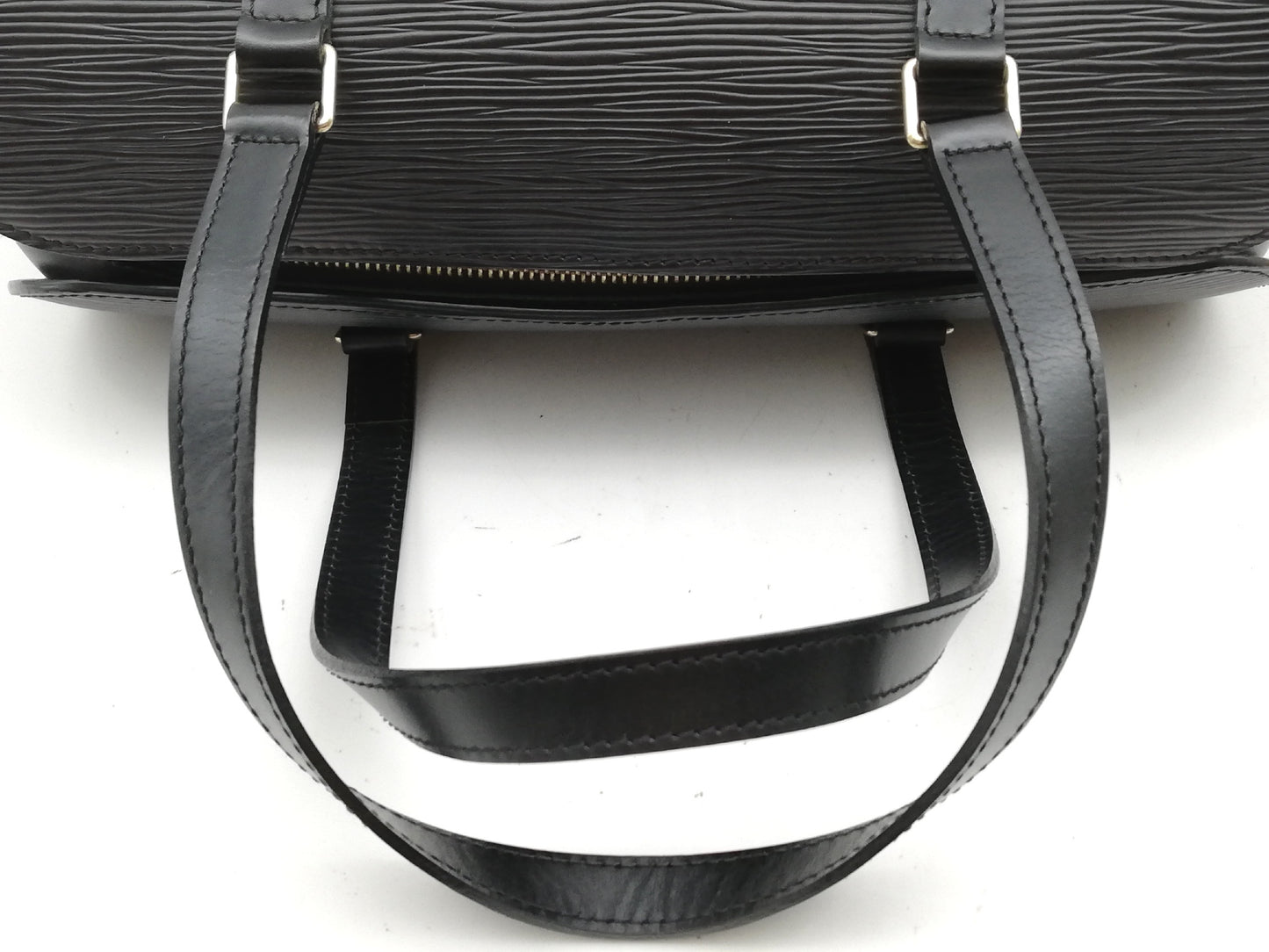 LOUIS VUITTON Epi Soufflot M52222 Noir Handbag with Pouch