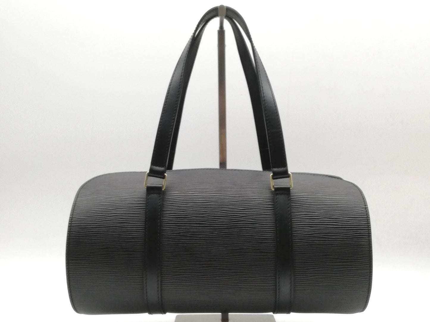 LOUIS VUITTON Epi Soufflot M52222 Noir Handbag with Pouch