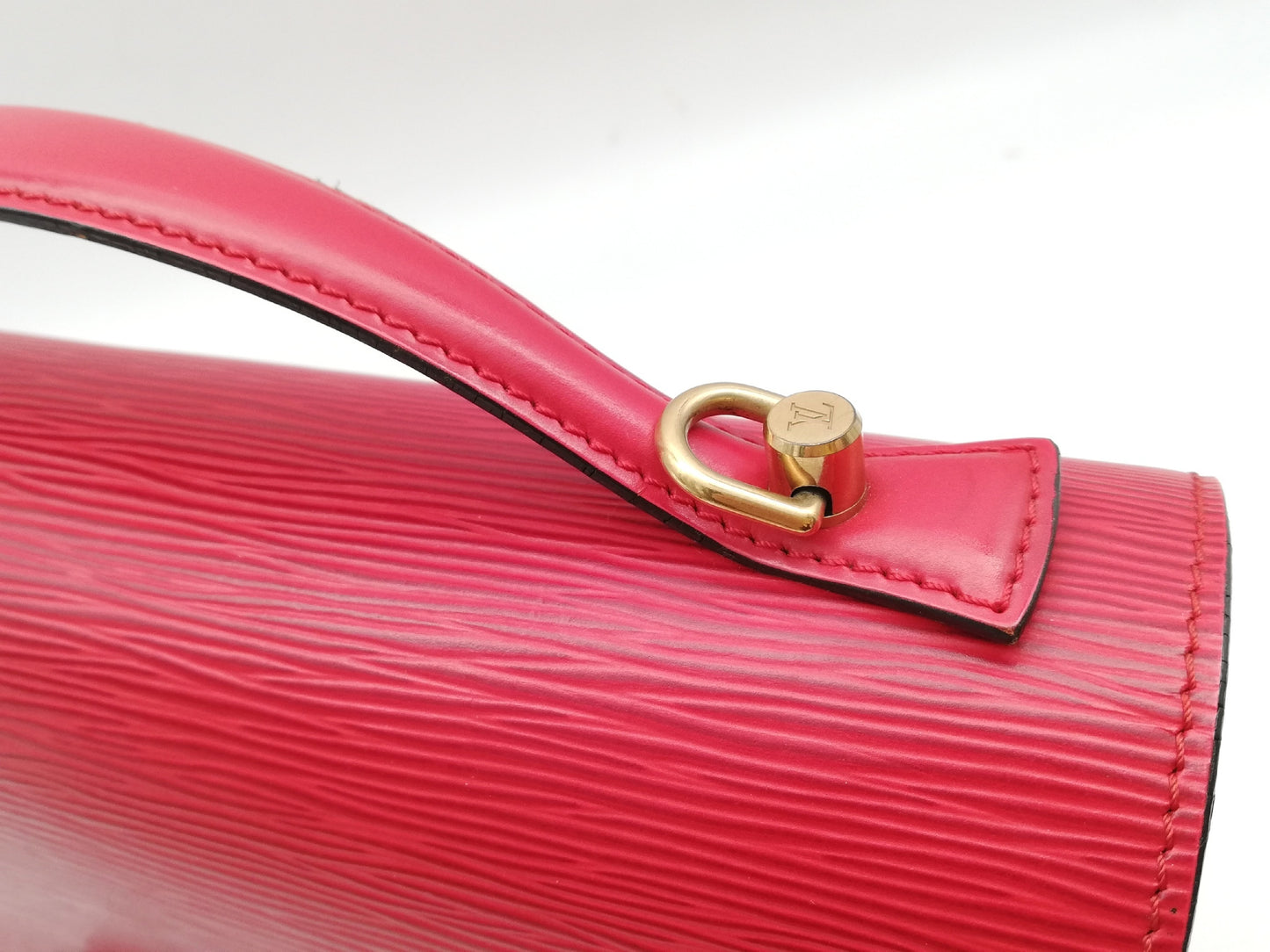 LOUIS VUITTON Epi Monceau M52127 Shoulder Strap with Key, Red Handbag